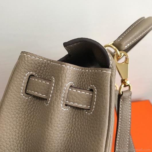 Hermes Kelly Danse 20315 Designer Tote Shoulder Strap Bag Apricot