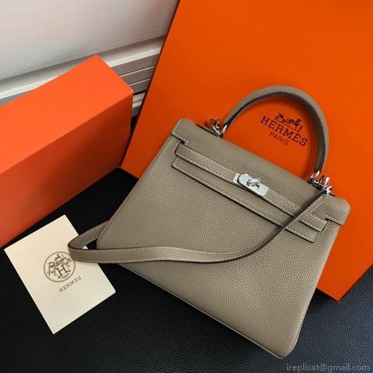 Hermes Kelly Danse 20315 Designer Tote Shoulder Strap Bag Apricot