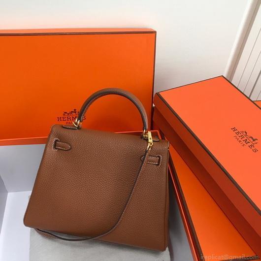 Hermes Kelly Danse 20316 Designer Tote Shoulder Strap Bag Tan