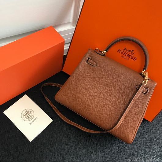 Hermes Kelly Danse 20316 Designer Tote Shoulder Strap Bag Tan