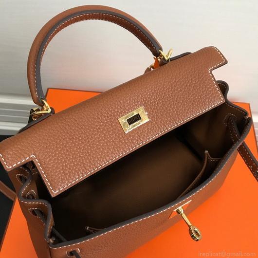 Hermes Kelly Danse 20316 Designer Tote Shoulder Strap Bag Tan