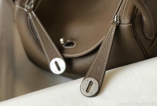 Hermes Lindy 26cm Designer Tote Shoulder Bags Gray Silver