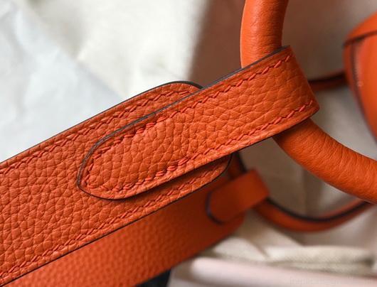 Hermes Lindy 26cm Designer Tote Shoulder Bags Orange Gold