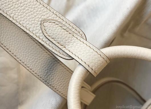 Hermes Lindy 26cm Designer Tote Shoulder Bags Wihte Silver