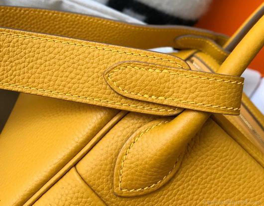 Hermes Lindy 26cm Designer Tote Shoulder Bags Yellow Gold
