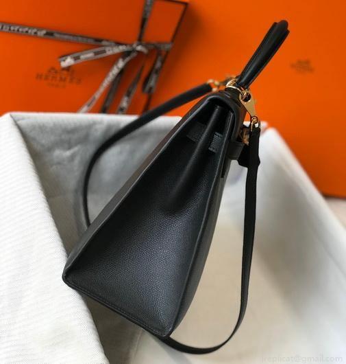 Hermes Sellier Kelly 28cm of Epsom Leather Bag 20330 Black