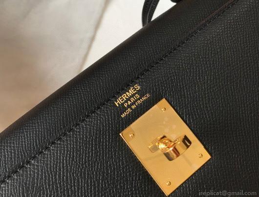 Hermes Sellier Kelly 28cm of Epsom Leather Bag 20330 Black