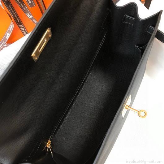 Hermes Sellier Kelly 28cm of Epsom Leather Bag 20330 Black