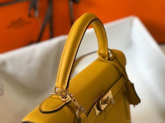 Hermes Sellier Kelly 28cm of Epsom Leather Bag 20334 Yellow