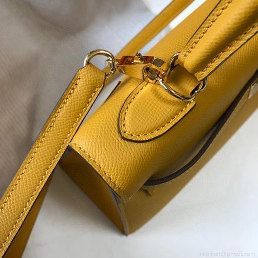 Hermes Sellier Kelly 28cm of Epsom Leather Bag 20334 Yellow