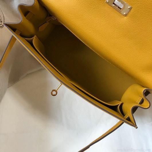 Hermes Sellier Kelly 28cm of Epsom Leather Bag 20334 Yellow