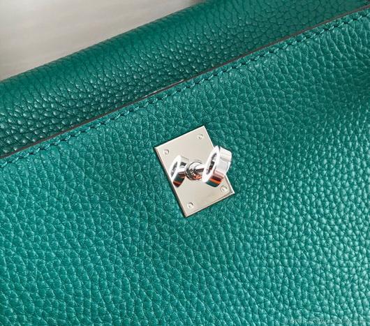 Hermes Kelly Danse 20312 Designer Tote Shoulder Strap Bag Dark Green