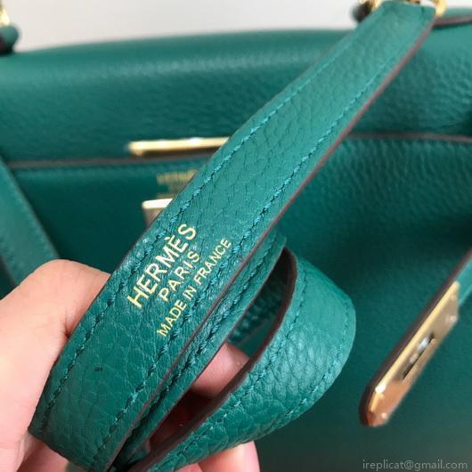 Hermes Kelly Danse 20312 Designer Tote Shoulder Strap Bag Dark Green