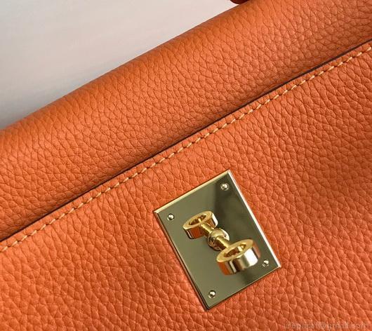 Hermes Kelly Danse 20313 Designer Tote Shoulder Strap Bag Orange