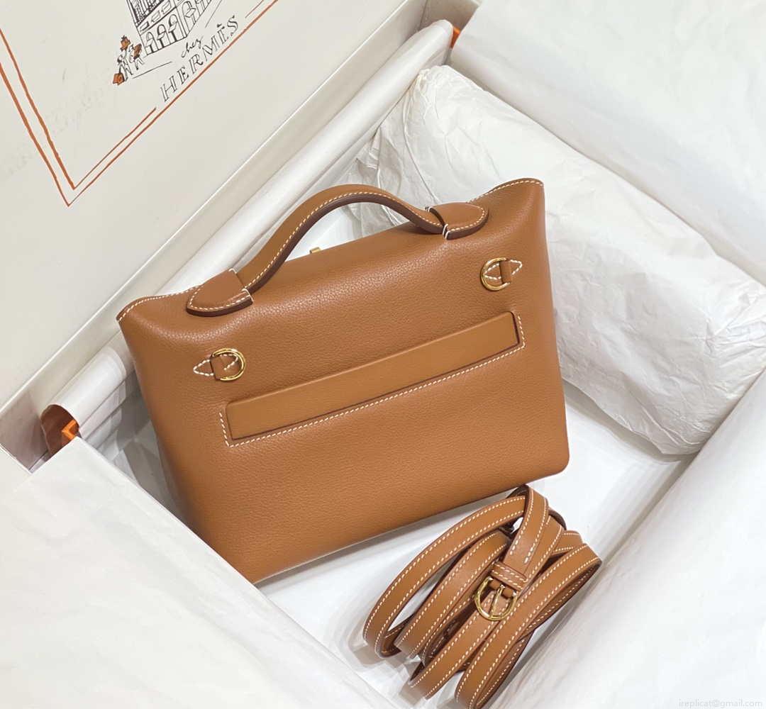 Hermes Mini 2424 Leather 21cm H230262 Brown