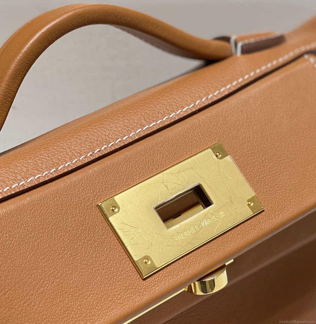 Hermes Mini 2424 Leather 21cm H230262 Brown