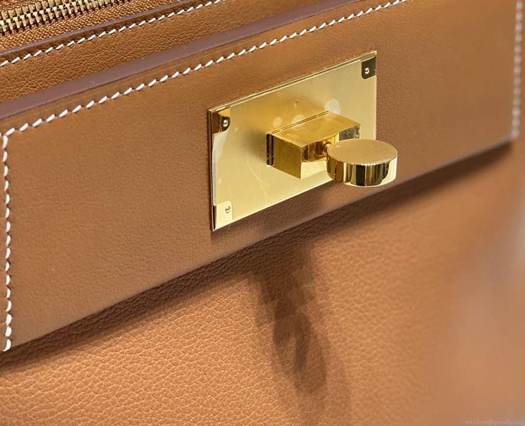 Hermes Mini 2424 Leather 21cm H230262 Brown