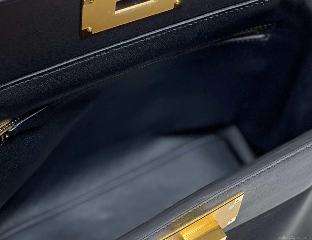 Hermes Mini 2424 Leather 21cm H230263 Black