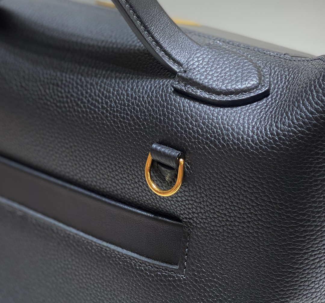 Hermes Kelly 2424 Leather 29cm H230268 Black Shoulder bag