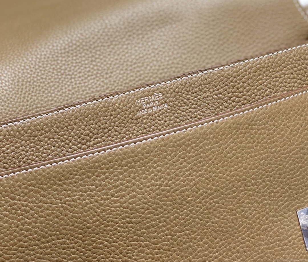 Hermes H074774CK37 Steve light messenger bag Elephant gray