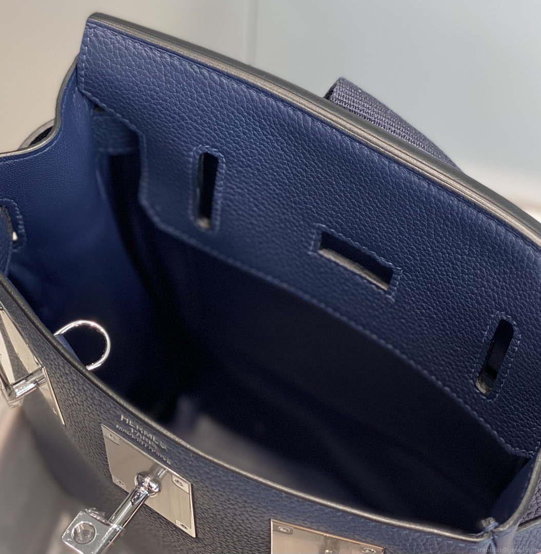 Hermes H083591CK89 Hac a Dos GM backpack Navy blue