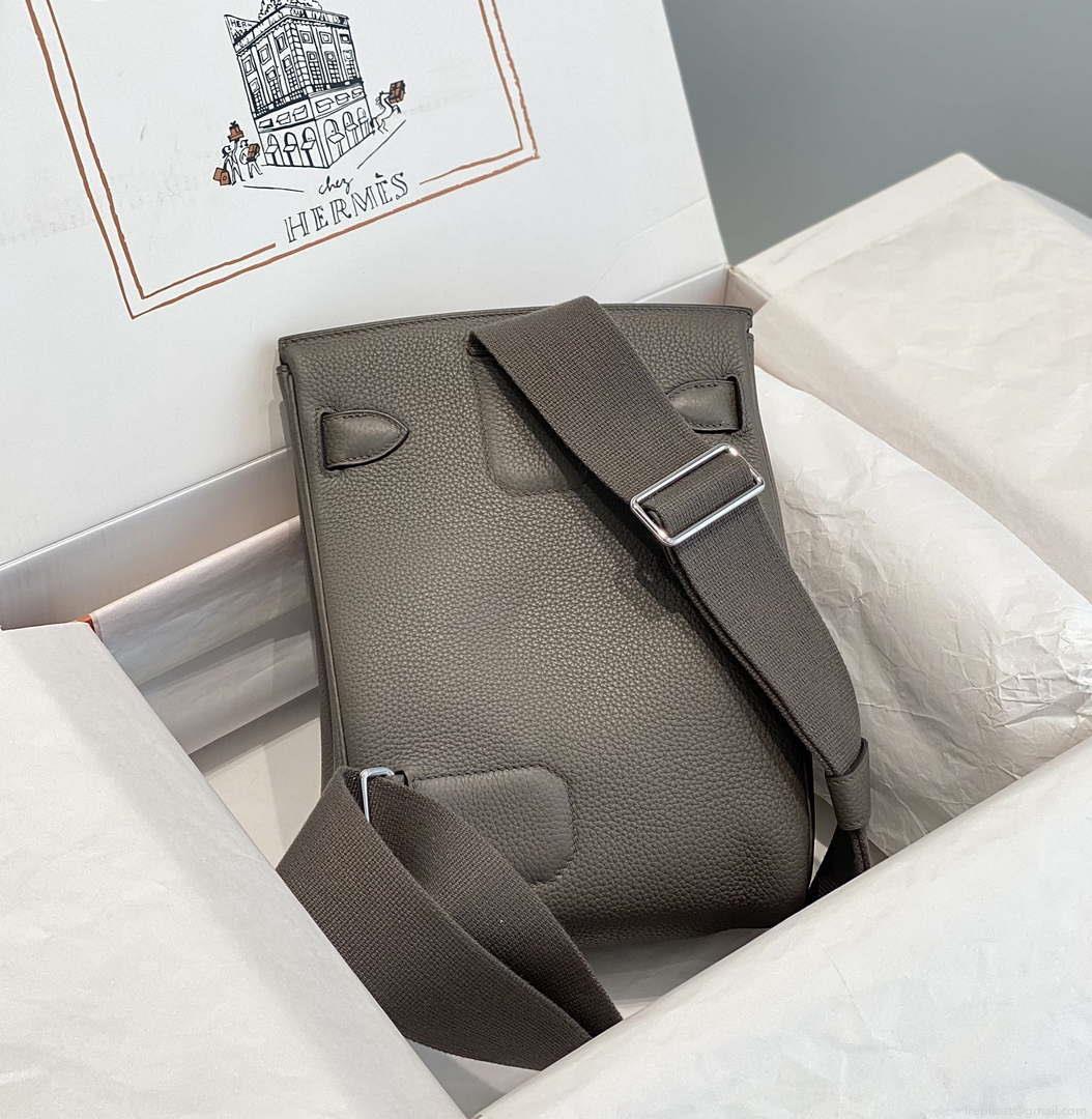 Hermes H083591CK89 Hac a Dos GM backpack Pewter gray
