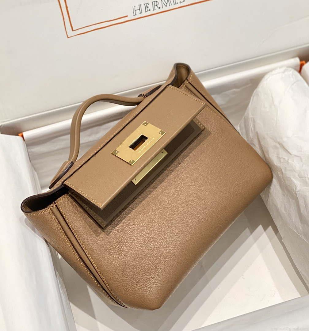 Hermes Mini 2424 Leather 21cm H230263 Weimaraner color