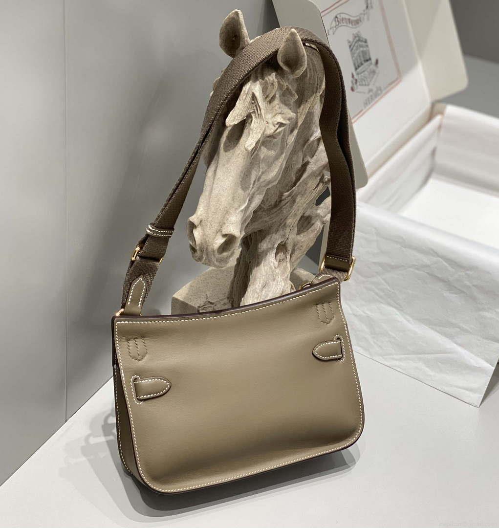 Hermes 316413 Jyspiere Leather Hermes bags Elephant gray H900912