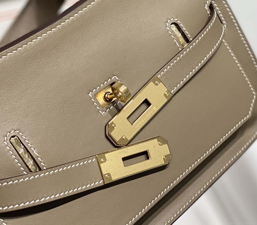 Hermes 316413 Jyspiere Leather Hermes bags Elephant gray H900912