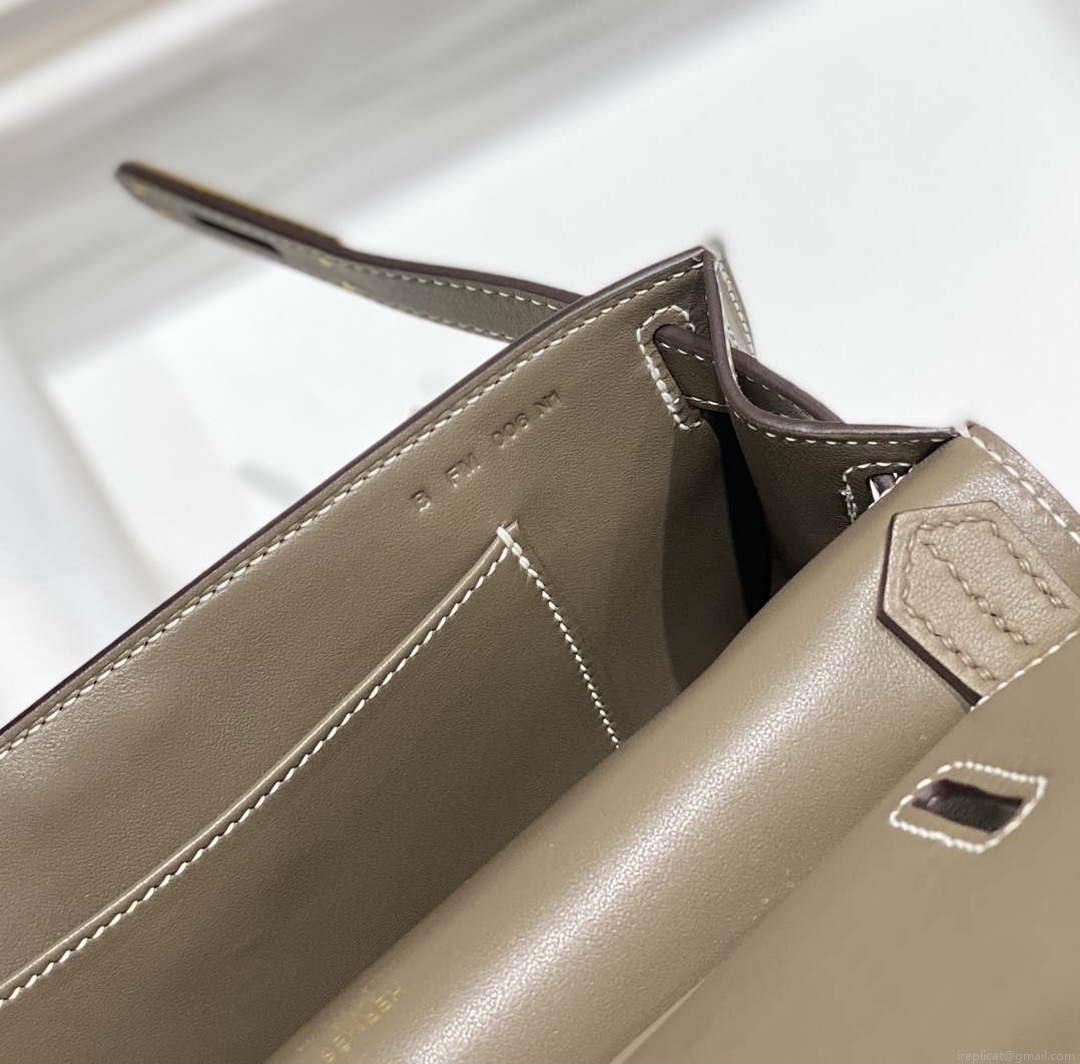 Hermes 316413 Jyspiere Leather Hermes bags Elephant gray H900912