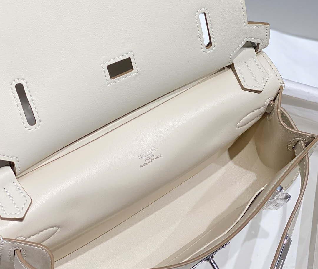 Hermes 316413 Jyspiere Leather Hermes bags White H900917