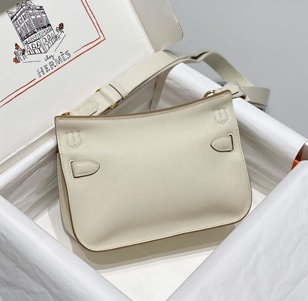 Hermes 316413 Jyspiere Leather Hermes bags White H900918