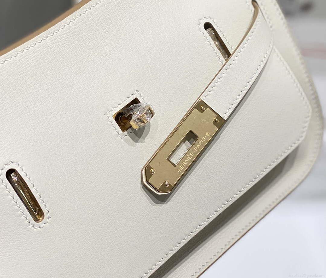 Hermes 316413 Jyspiere Leather Hermes bags White H900918