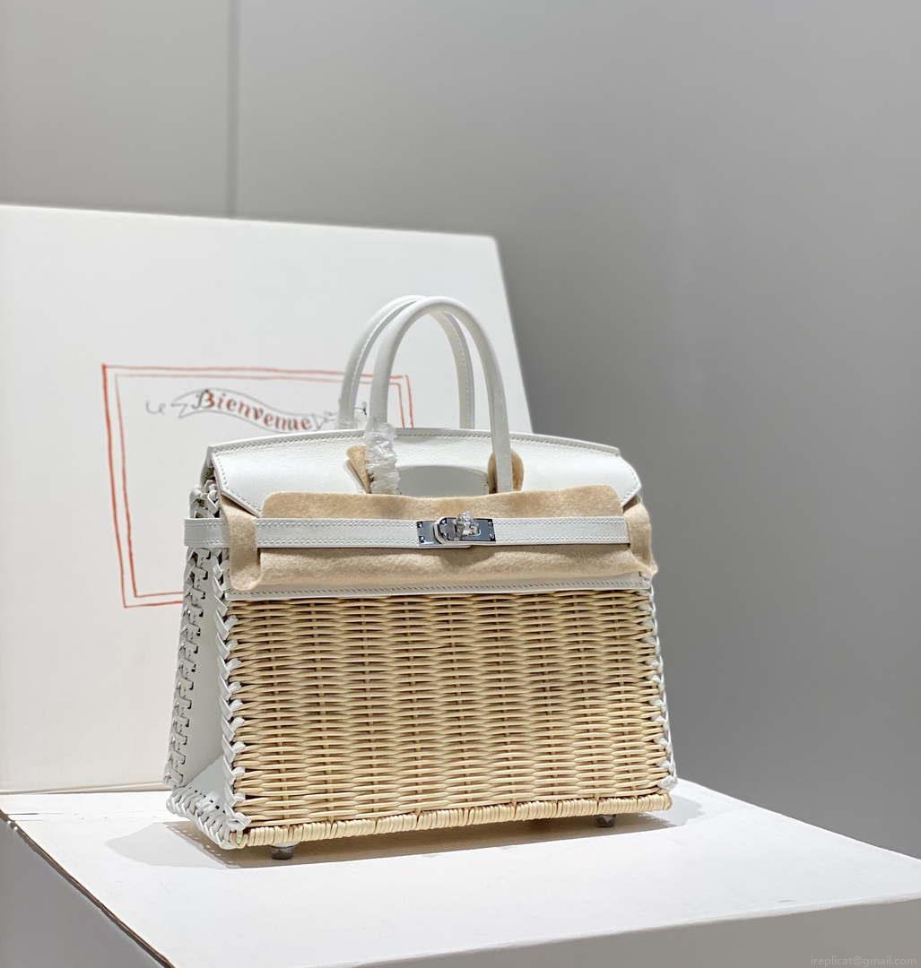 Hermes Picnic Sellier Birkin 25 Barenia Palladium Hardware H21800
