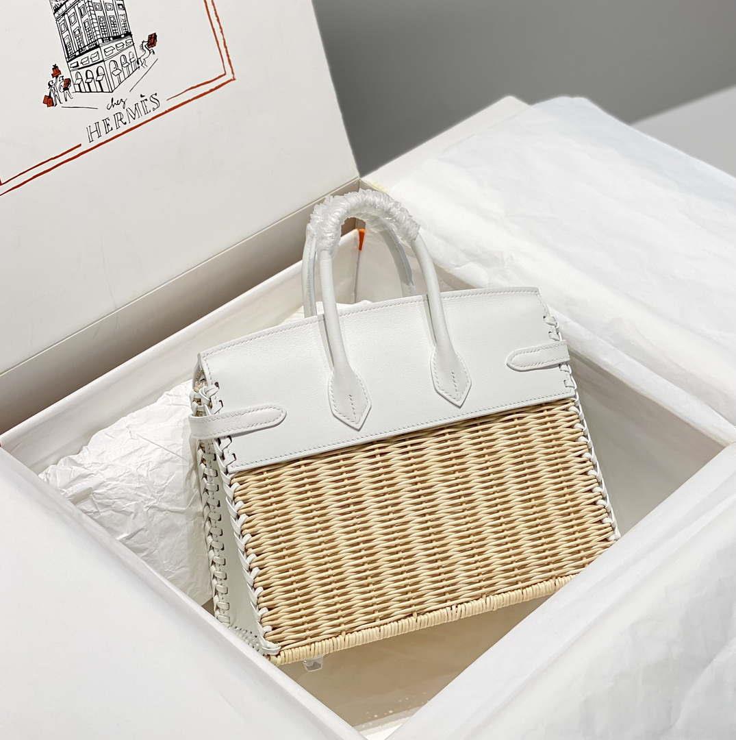 Hermes Picnic Sellier Birkin 25 Barenia Palladium Hardware H21800
