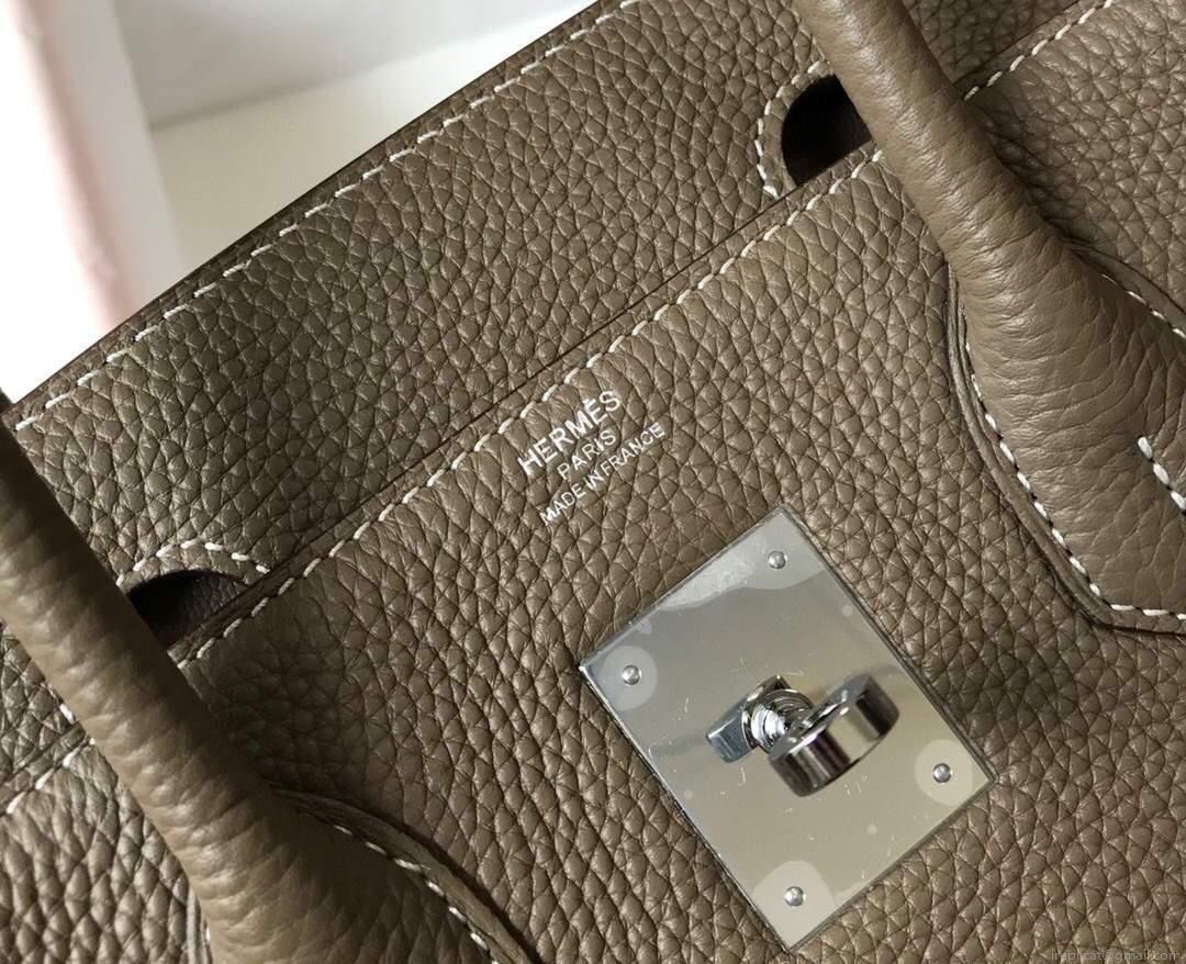 Hermes Birkin Designer Tote Bag Togo Leather 28333 Elephant Grey