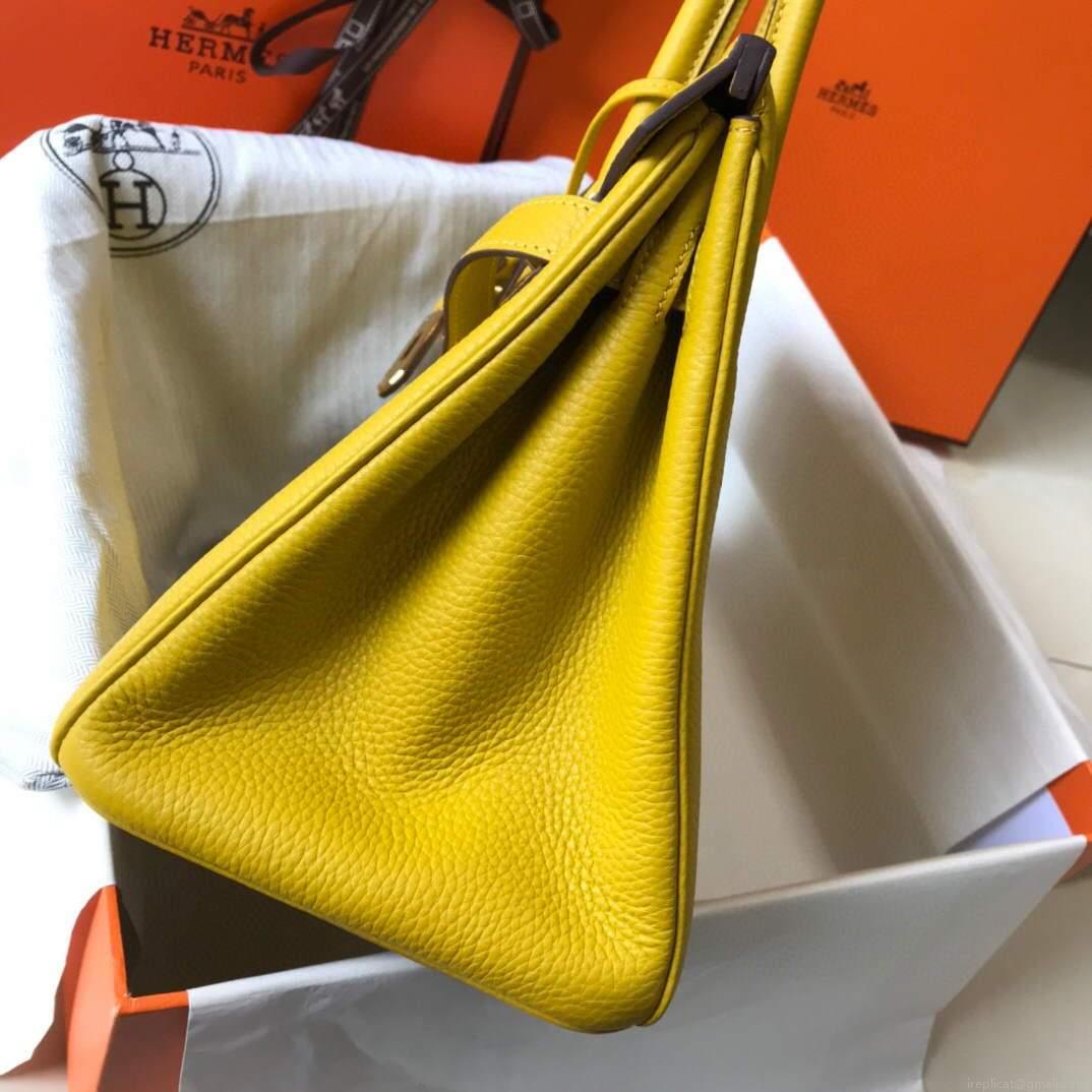 Hermes Birkin Designer Tote Bag Togo Leather 28338 Yellow