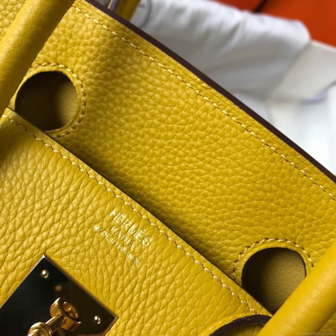 Hermes Birkin Designer Tote Bag Togo Leather 28338 Yellow