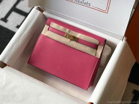 Hermes Kelly Danse 22cm Leather Bag 20351 Plum