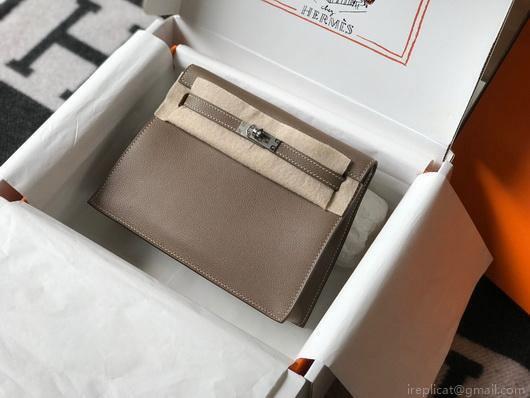 Hermes Kelly Danse 22cm Leather Bag 20352 Brown