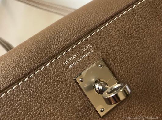 Hermes Kelly Danse 22cm Leather Bag 20352 Brown