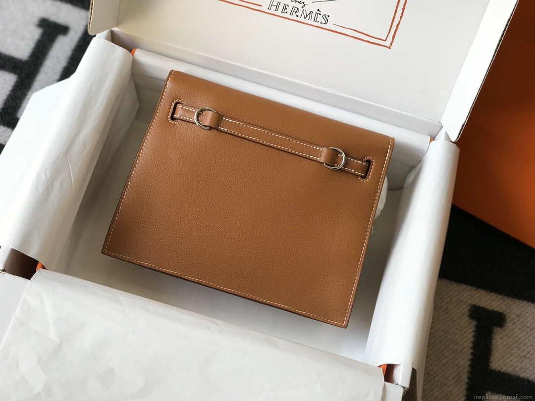 Hermes Kelly Danse 22cm Leather Bag 20353 Tan