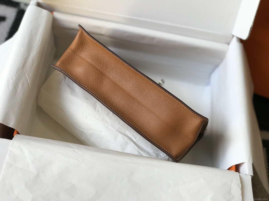 Hermes Kelly Danse 22cm Leather Bag 20353 Tan