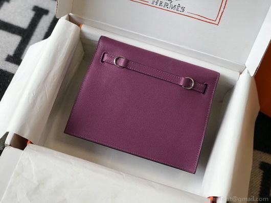 Hermes Kelly Danse 22cm Leather Bag 20358 Purple