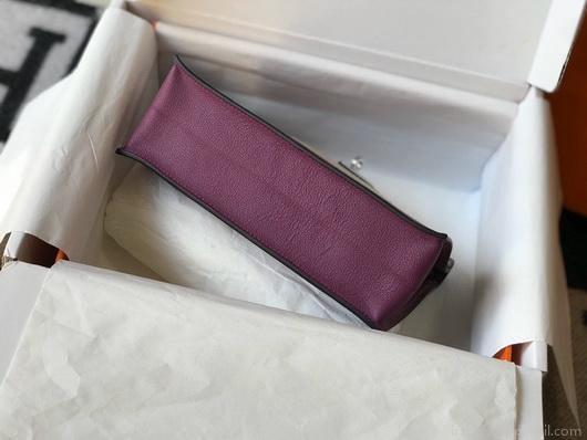 Hermes Kelly Danse 22cm Leather Bag 20358 Purple