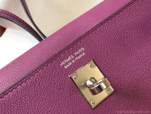 Hermes Kelly Danse 22cm Leather Bag 20358 Purple