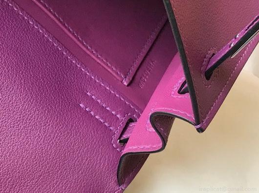 Hermes Kelly Danse 22cm Leather Bag 20358 Purple