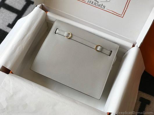 Hermes Kelly Danse 22cm Leather Bag 20360 Gray