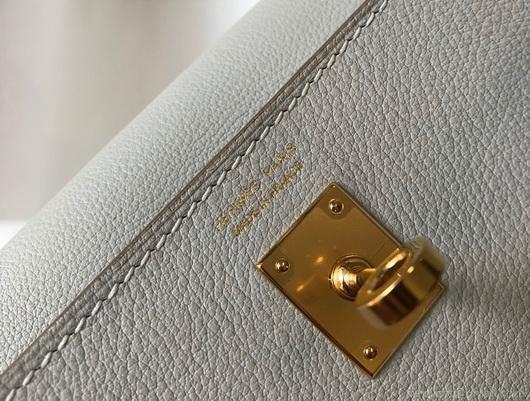 Hermes Kelly Danse 22cm Leather Bag 20360 Gray