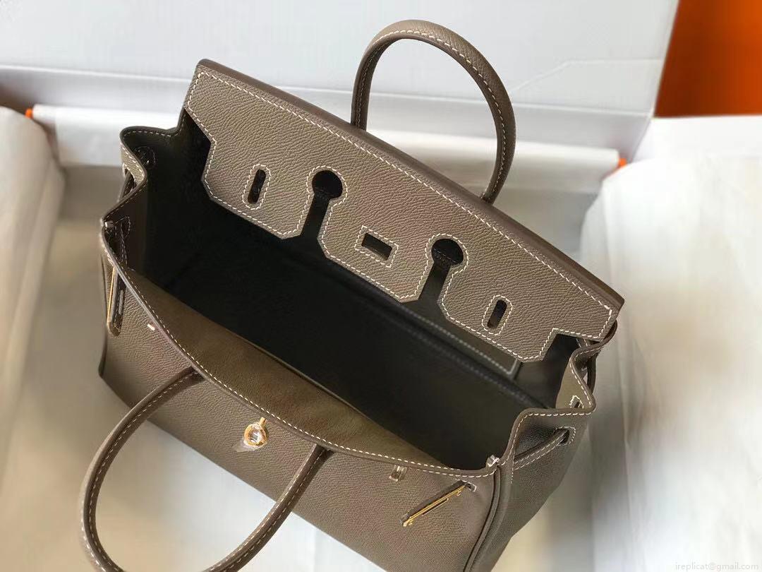 Hermes Birkin Handbags Designer Hermes Bag Epsom Leather 28522 Elephant Grey